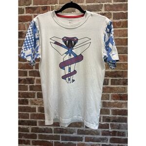 Nike Kobe Bryant, LA Lakers MVP Mamba Snake Logo, Adult‎ Small, White with Blue